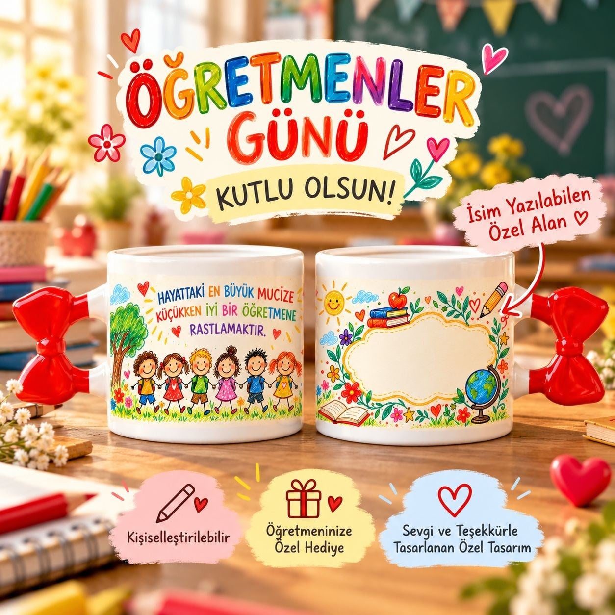 Öğretmenler Günü - Hediyelik Kupa Fincan Mug