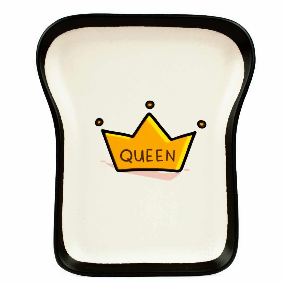 Queen Tasarım Tost Tabağı - Kahvaltı Sunum Tabağı