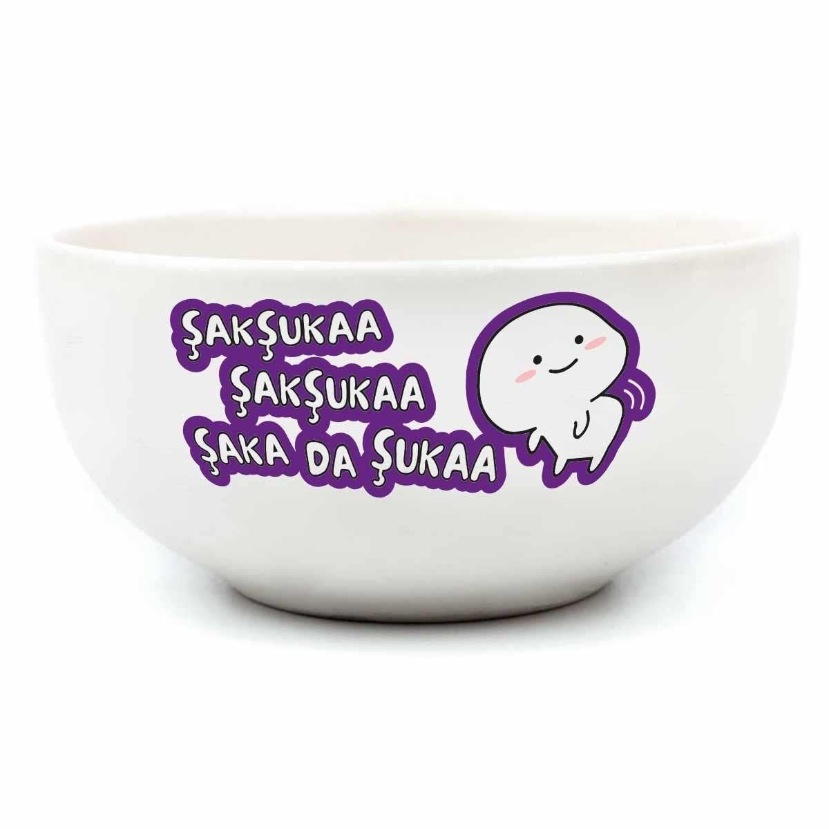 Şakşuka Şaka Da Şuka! Krem Seramik Kase - Hediye Seramik Kase