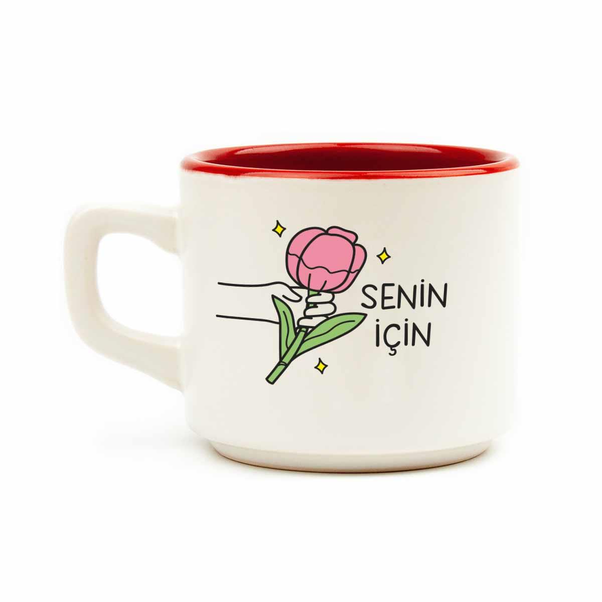 Senin İçin Beyaz Venüs Kupa - Hediyelik Kupa Fincan Mug