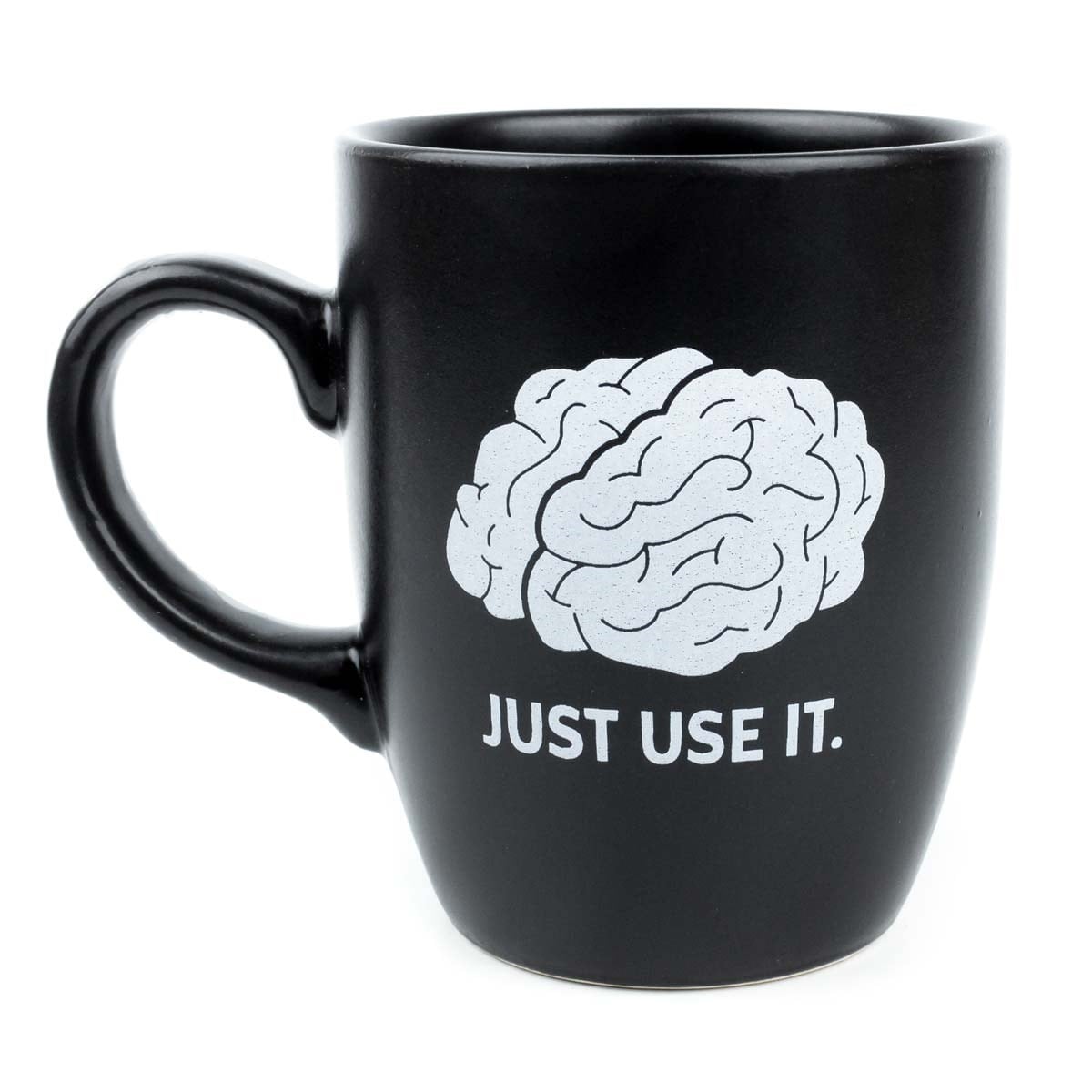 Just Use It Siyah Oval Kupa - Hediye Seramik Kupa