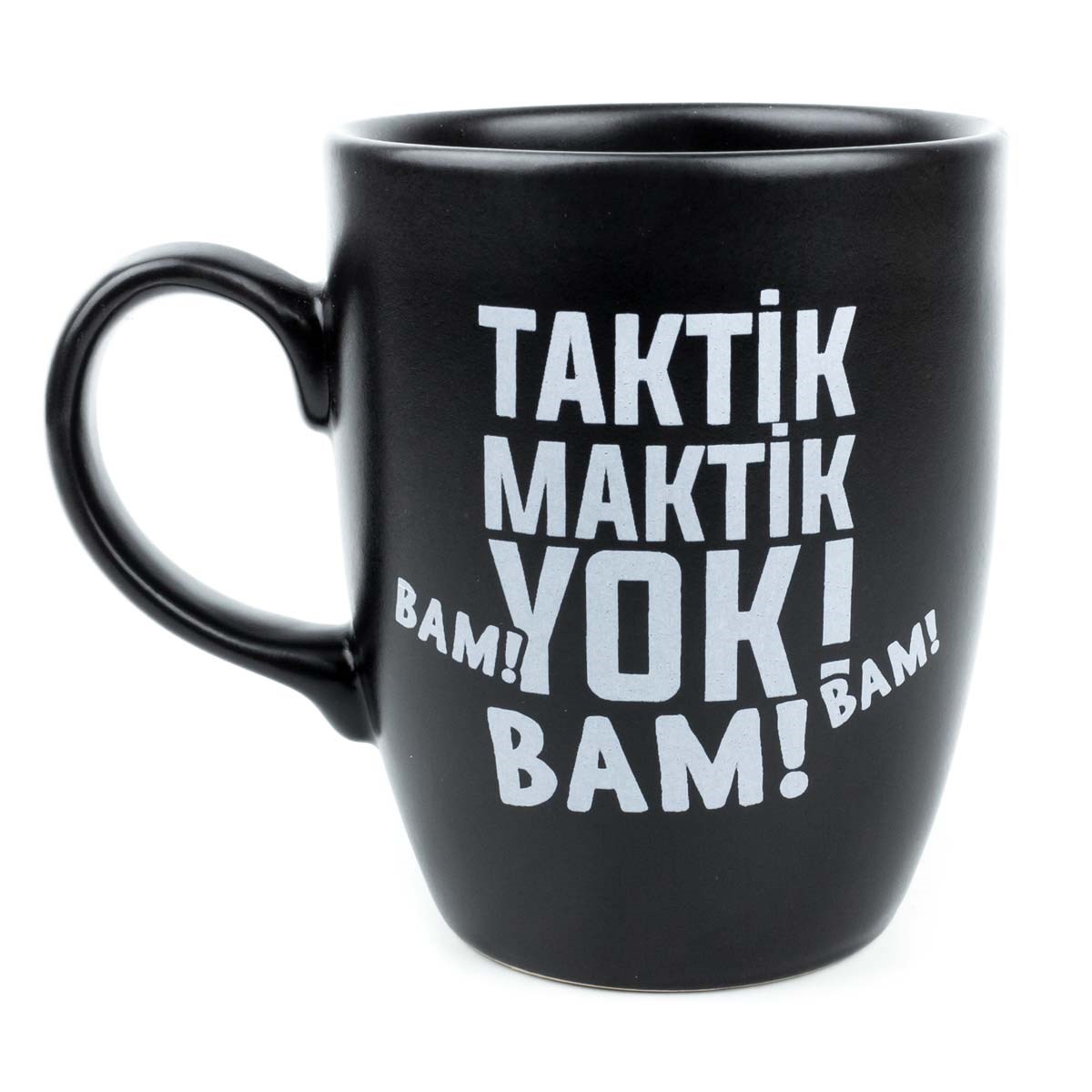 Taktik Maktik Yok Siyah Oval Kupa - Hediye Seramik Kupa