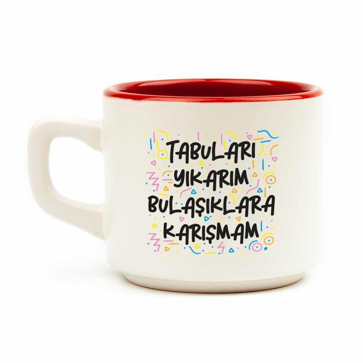 Tabuları Yıkarım Bulaşıklara Karışmam Beyaz Venüs Kupa - Dünya Kadınlar Günü Hediyelik Kupa Mug