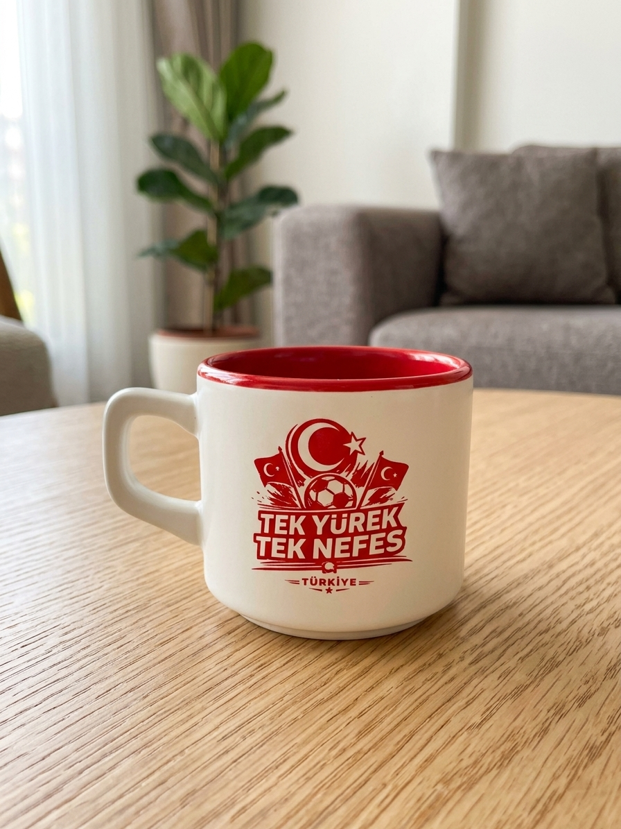 Tek Yürek Tek Nefes Beyaz Venüs Kupa - Hediyelik Kupa Fincan Mug