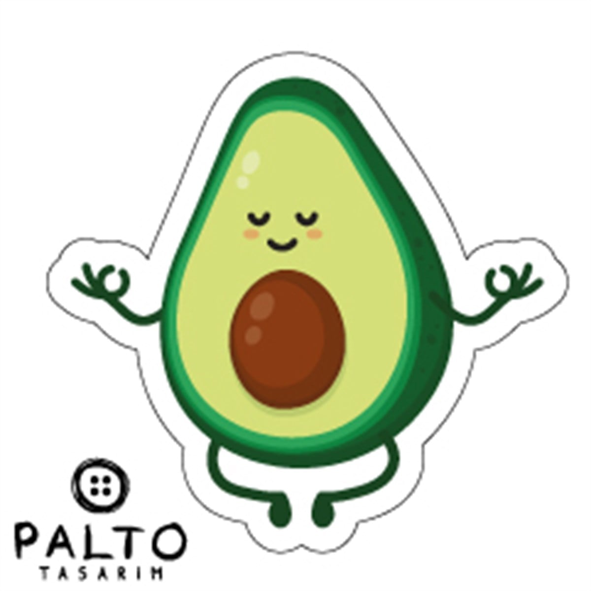 Avokado Tekli Sticker