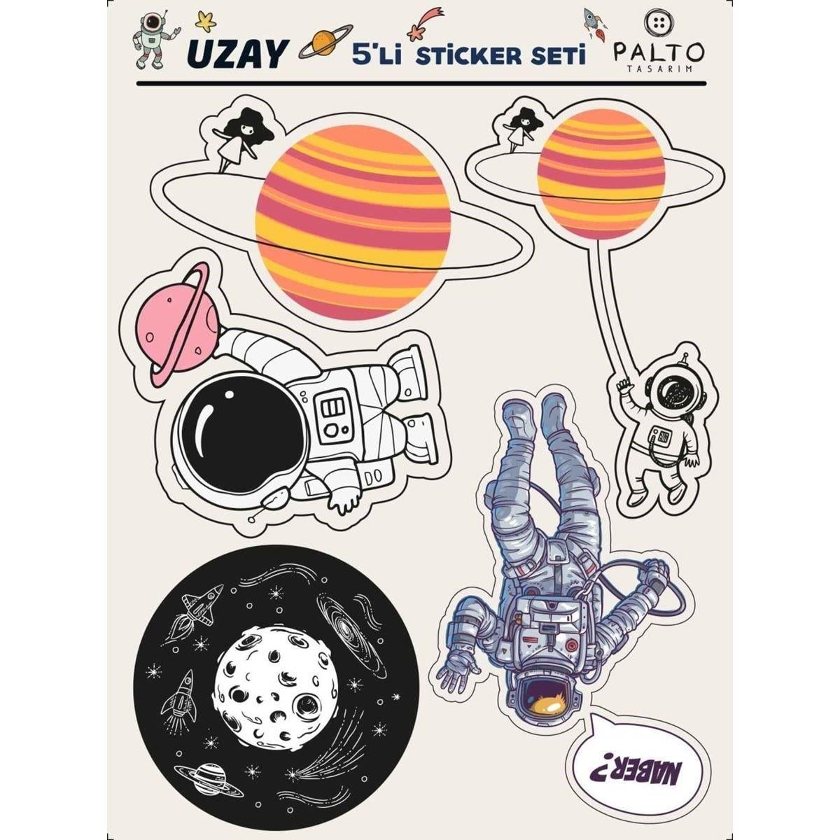 Uzay 5'li Sticker Seti