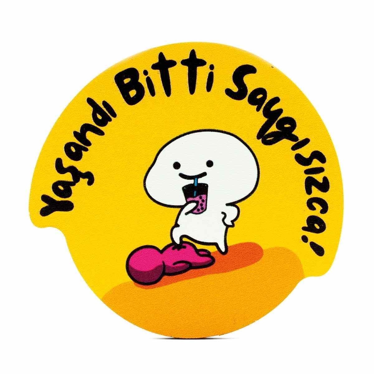 Yaşandı Bitti Saygısızca Ahşap Bardak Altlığı