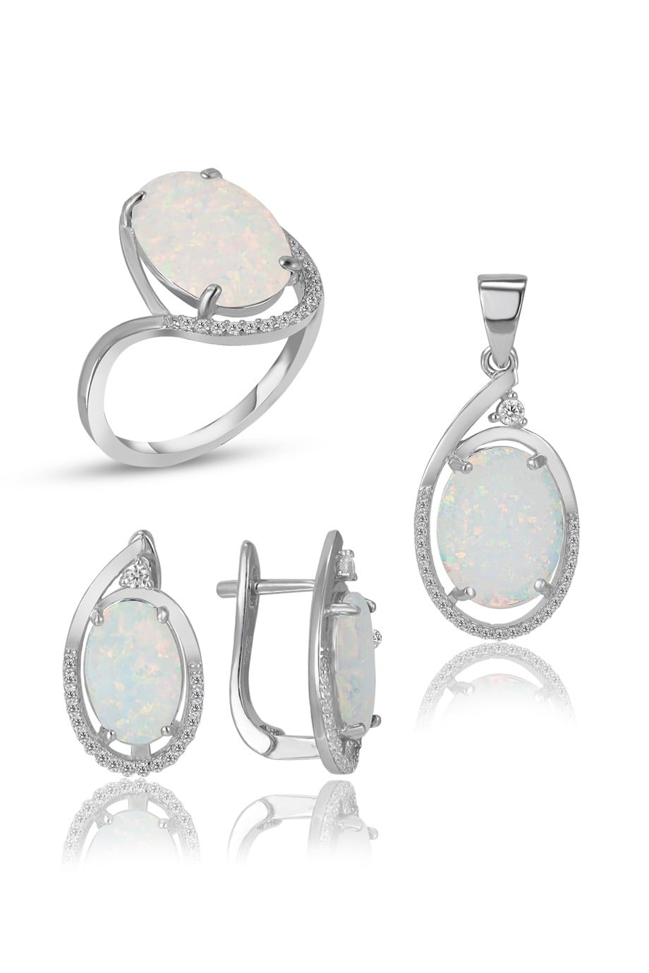 OPAL BEYAZ TAŞLI SET