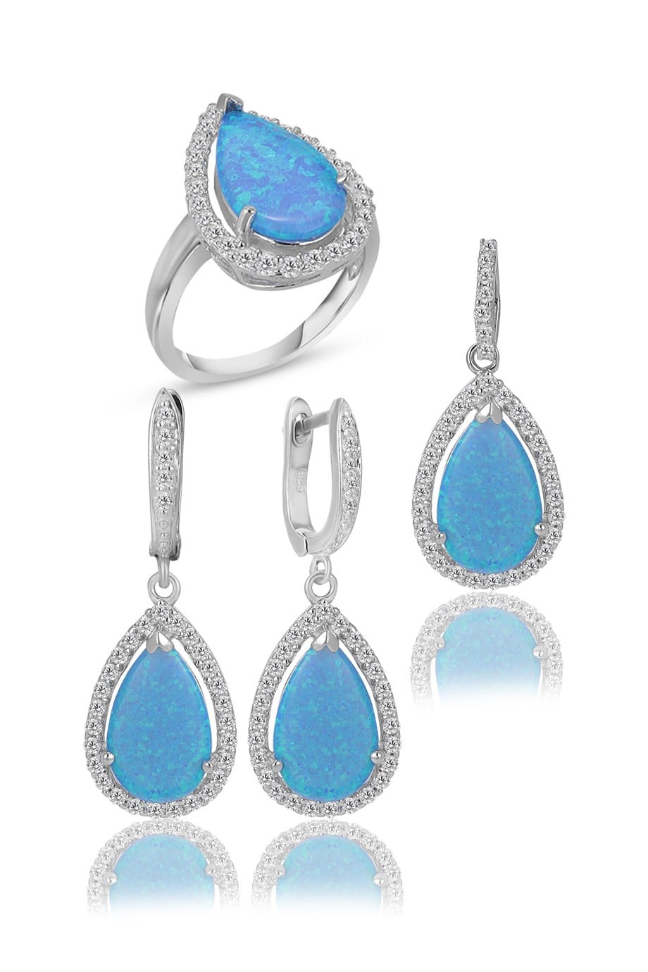 OPAL MAVİ TAŞLI KÜPE