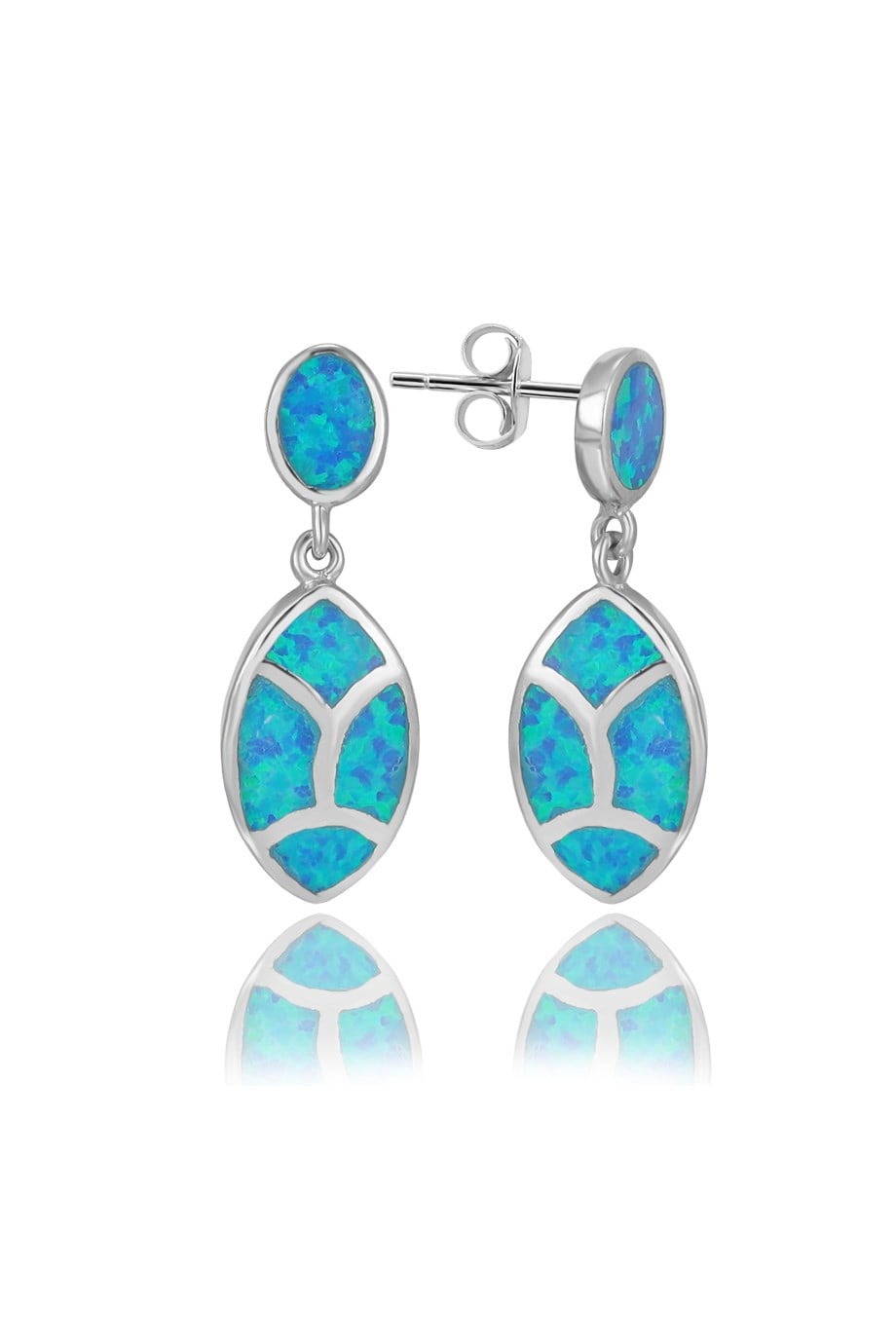 OPAL MAVİ TAŞLI KÜPE