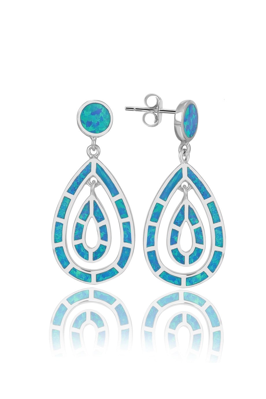OPAL MAVİ TAŞLI KÜPE
