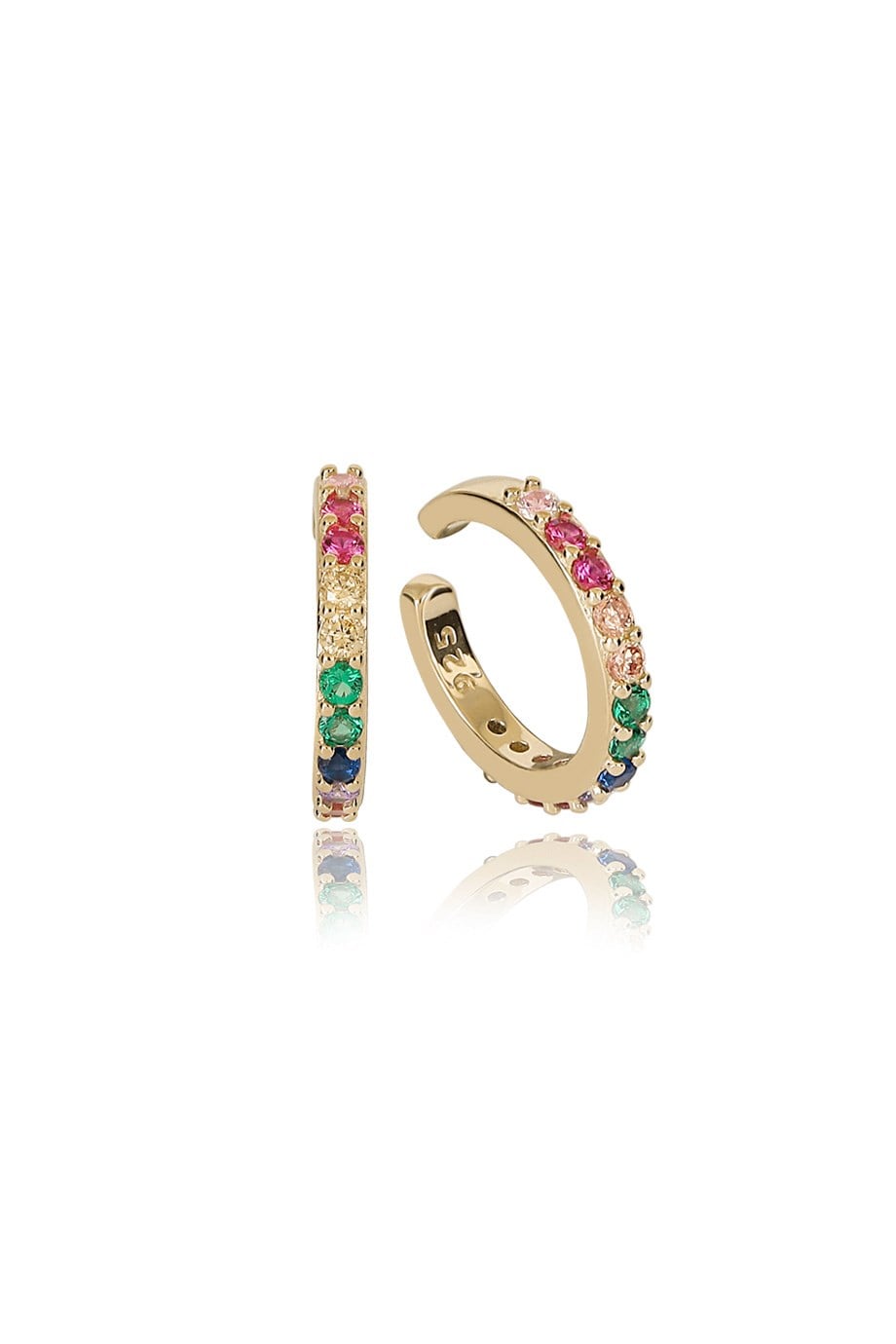 ÖZEL TASARIM İTALYAN RENKLİ TAŞLI EARCUFF KÜPE