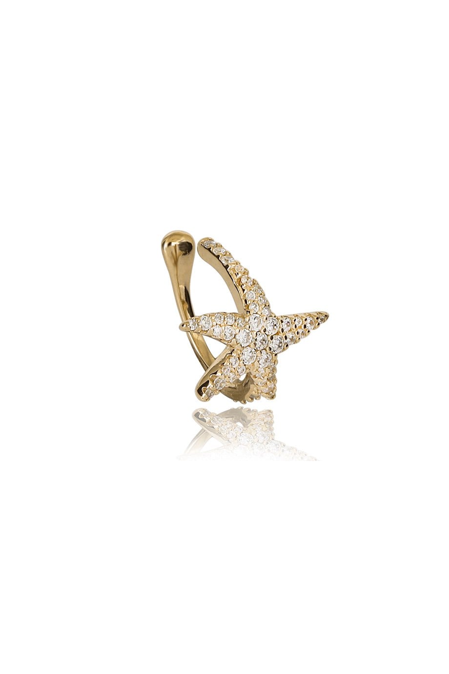 ÖZEL TASARIM İTALYAN YILDIZ TAŞLI EARCUFF KÜPE