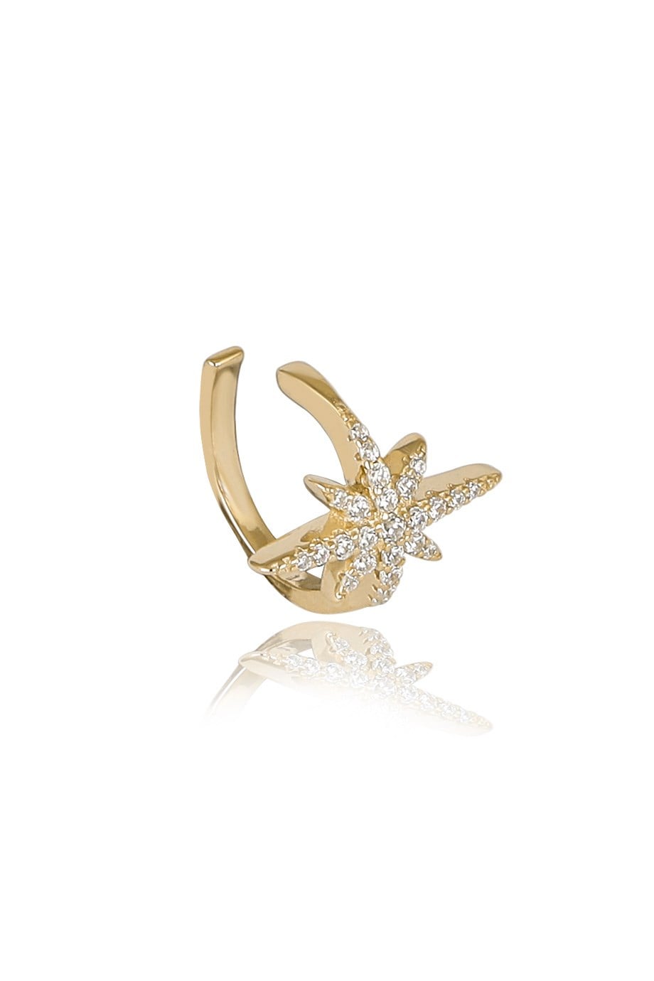 ÖZEL TASARIM İTALYAN YILDIZ TAŞLI EARCUFF KÜPE