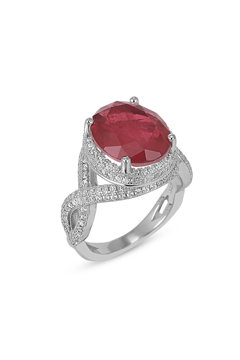 PARAIBA TOURMALİN KIRMIZI TAŞLI YÜZÜK
