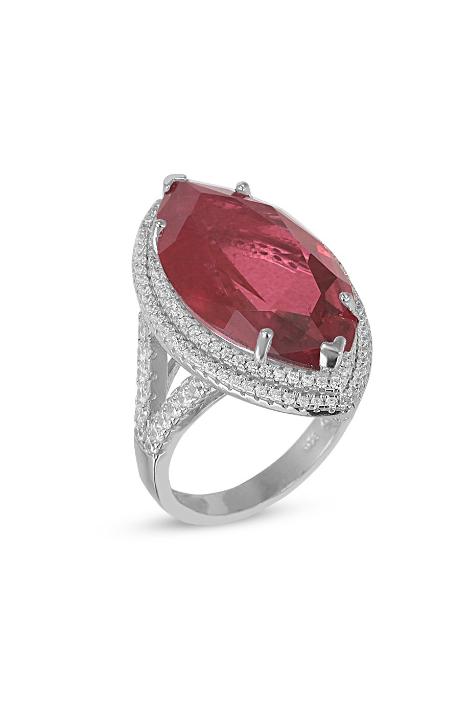 PARAIBA TOURMALİN KIRMIZI TAŞLI YÜZÜK