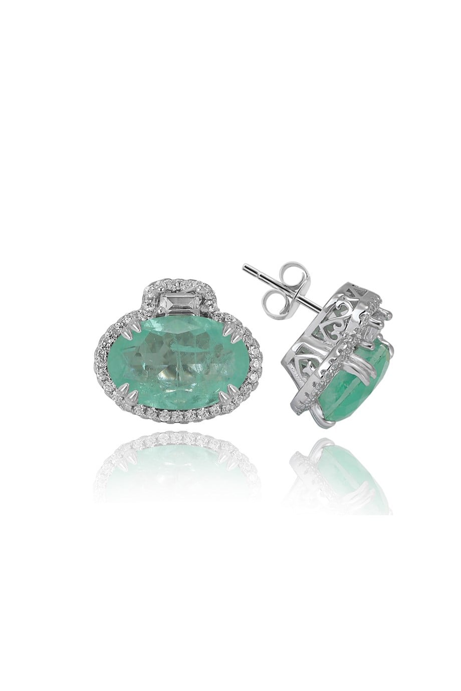 PARAIBA TOURMALİN YEŞİL TAŞLI KÜPE