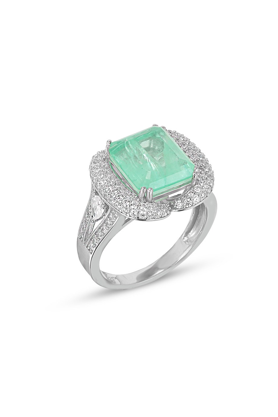 PARAIBA TOURMALİN YEŞİL TAŞLI YÜZÜK