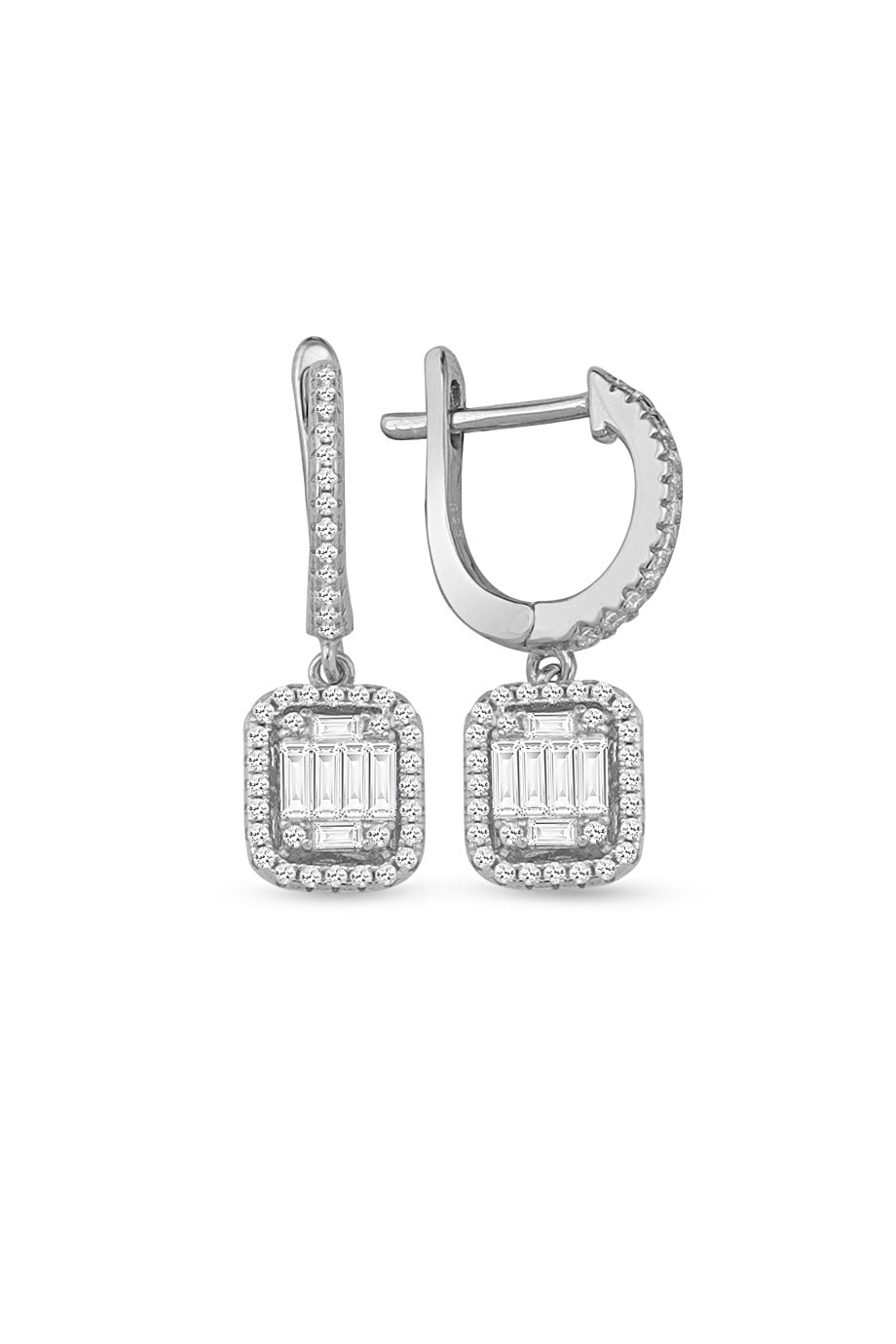 BAGET WITH STONE ITALIAN EARRING