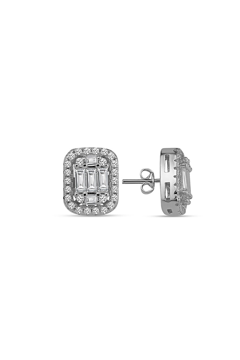 BAGET WITH STONE ITALIAN EARRING