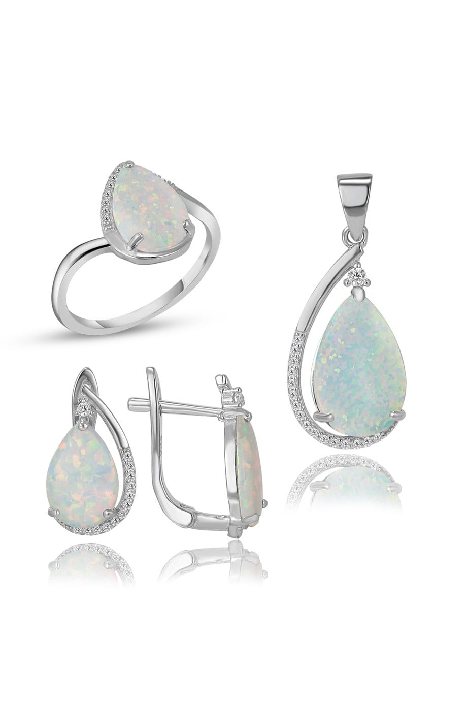 OPAL BEYAZ TAŞLI SET