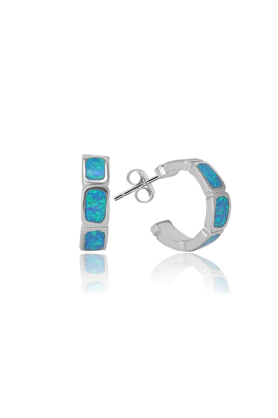 OPAL MAVİ TAŞLI KÜPE