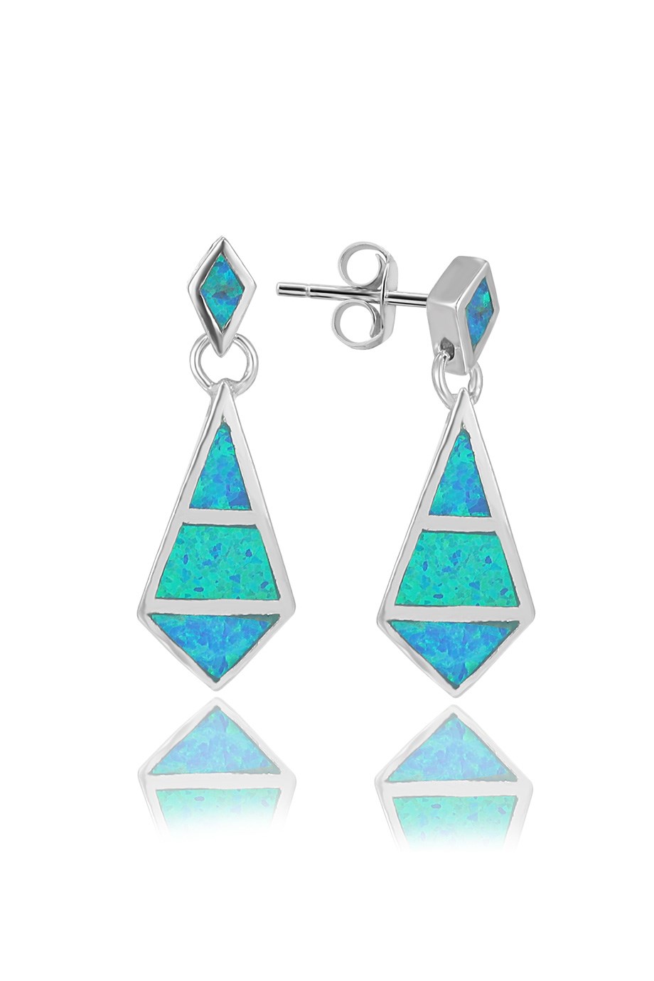 OPAL MAVİ TAŞLI KÜPE