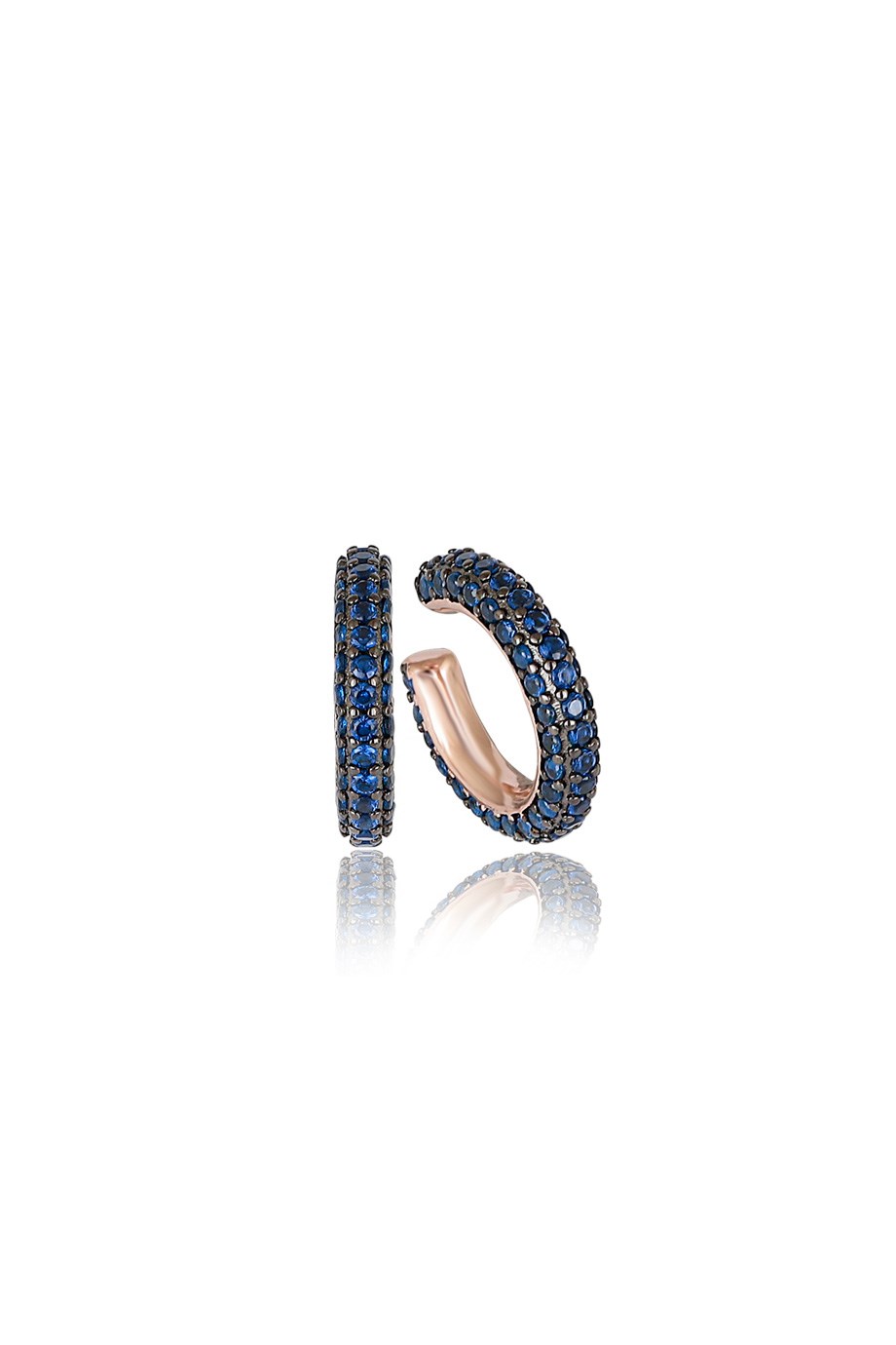 ÖZEL TASARIM İTALYAN MAVİ TAŞLI EARCUFF KÜPE