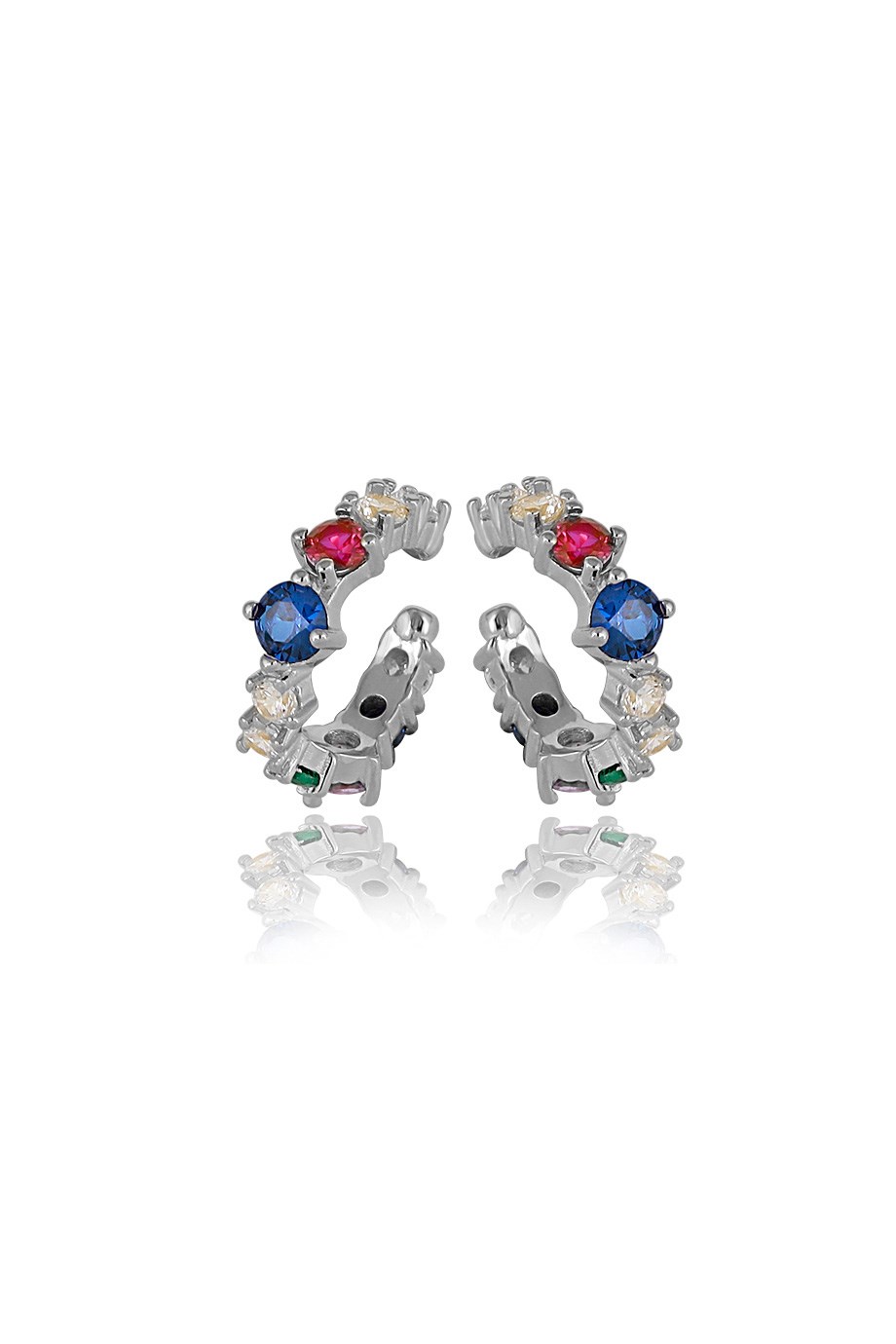 ÖZEL TASARIM İTALYAN RENKLİ TAŞLI EARCUFF KÜPE