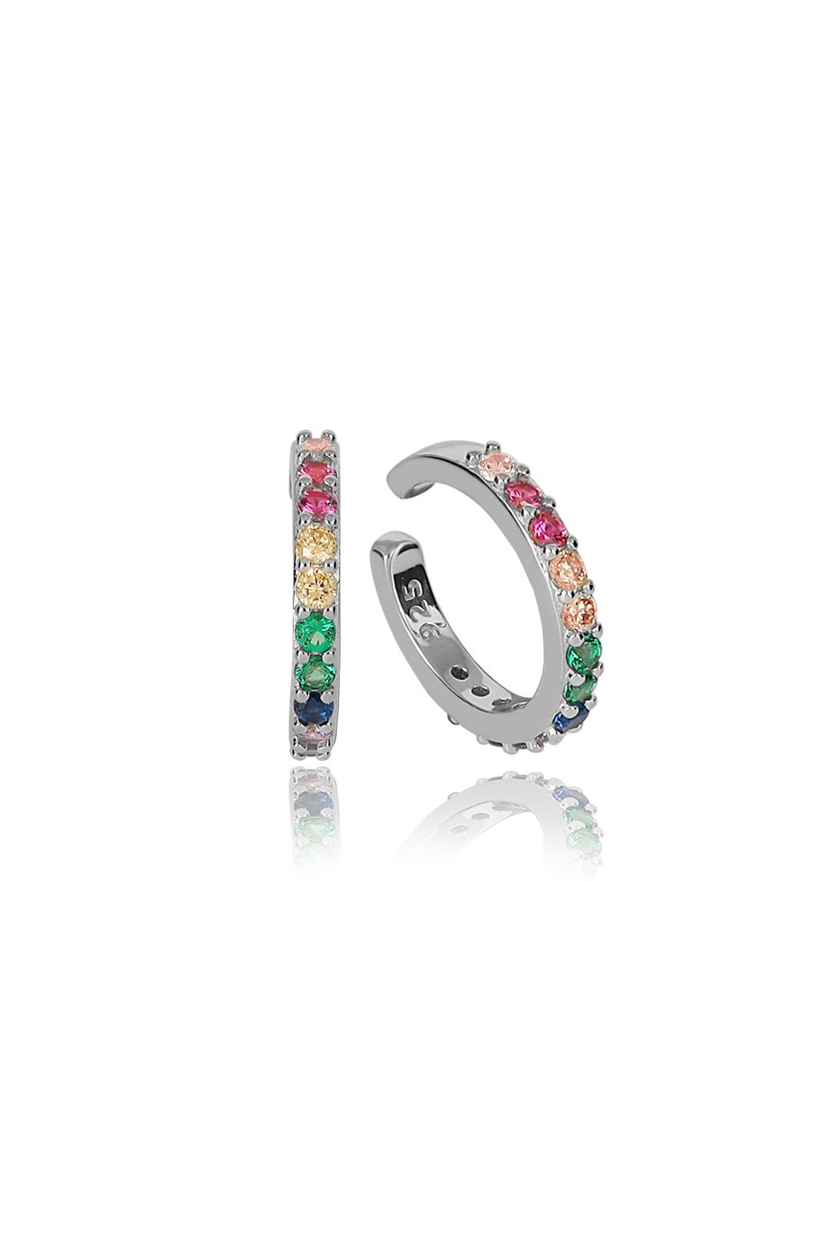 ÖZEL TASARIM İTALYAN RENKLİ TAŞLI EARCUFF KÜPE