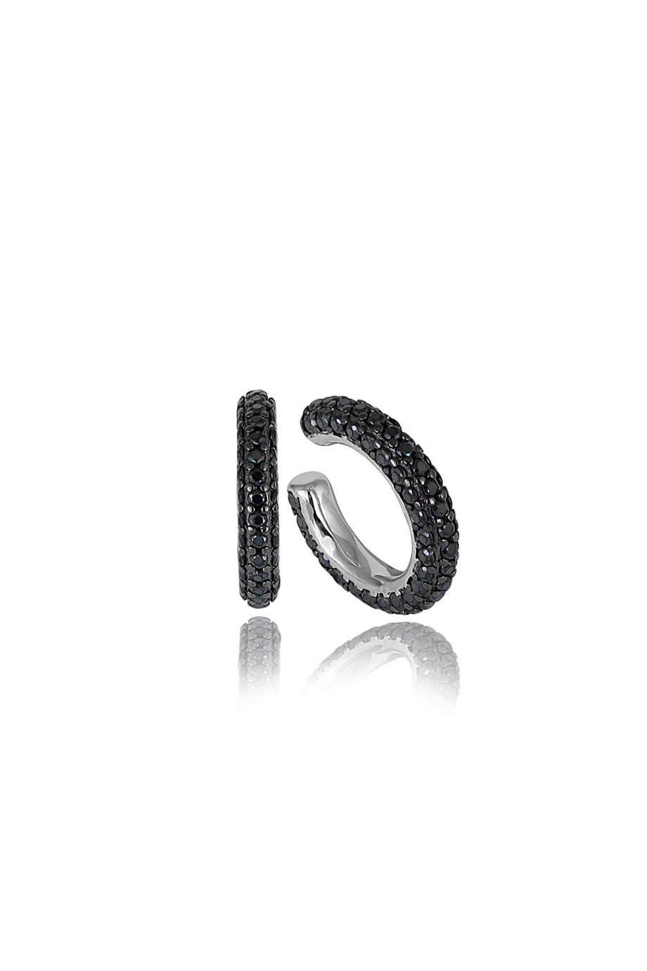 ÖZEL TASARIM İTALYAN SİYAH TAŞLI EARCUFF KÜPE
