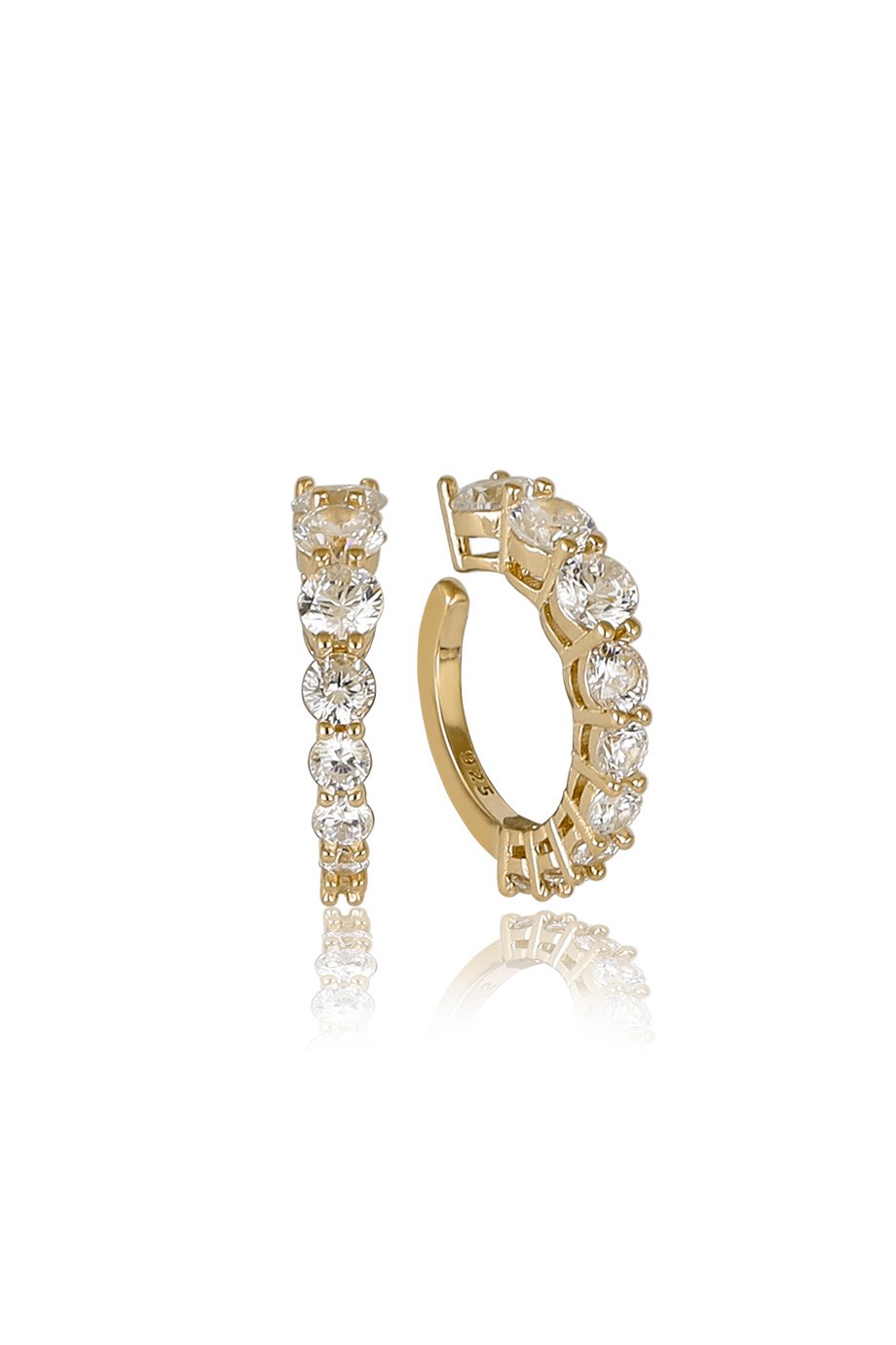 ÖZEL TASARIM İTALYAN TAŞLI EARCUFF KÜPE