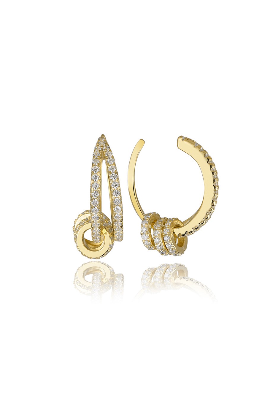 ÖZEL TASARIM İTALYAN TAŞLI EARCUFF KÜPE