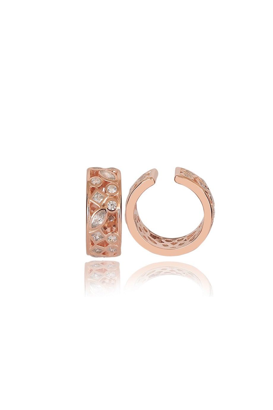 ÖZEL TASARIM İTALYAN TAŞLI EARCUFF KÜPE