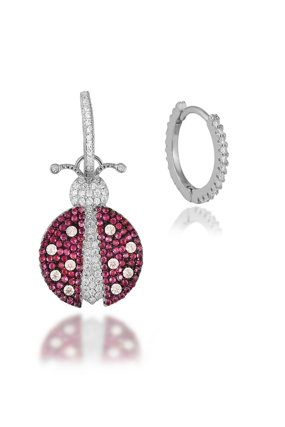 SPECIAL DESIGN RED STONE ITALIAN EARRING