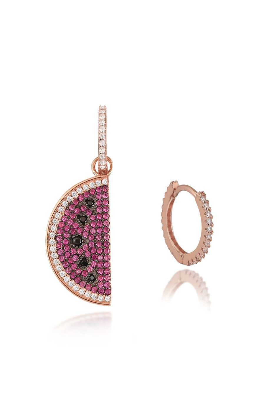 SPECIAL DESIGN RED STONE ITALIAN EARRING
