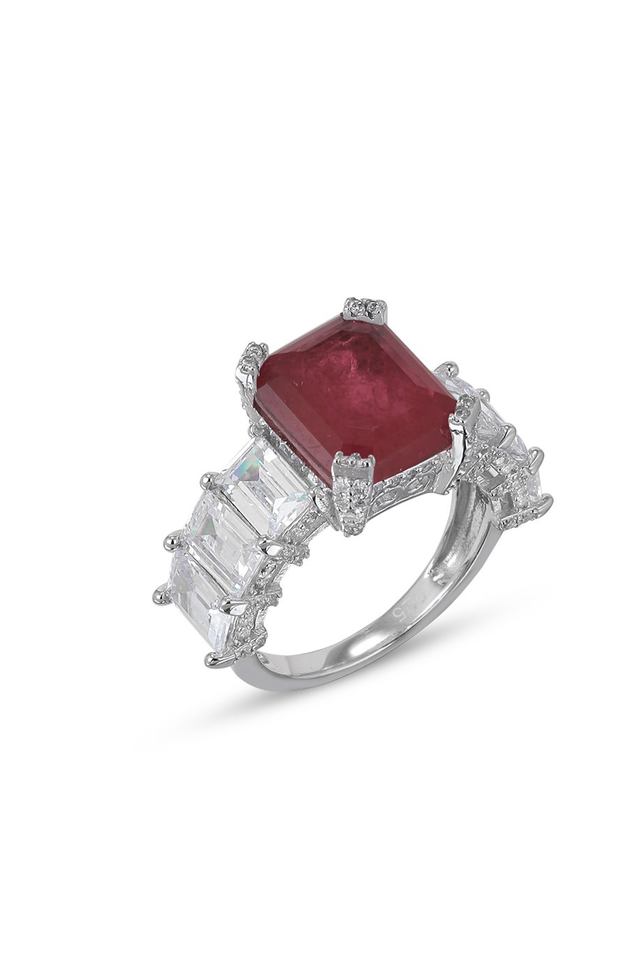 PARAIBA TOURMALİN KIRMIZI TAŞLI YÜZÜK