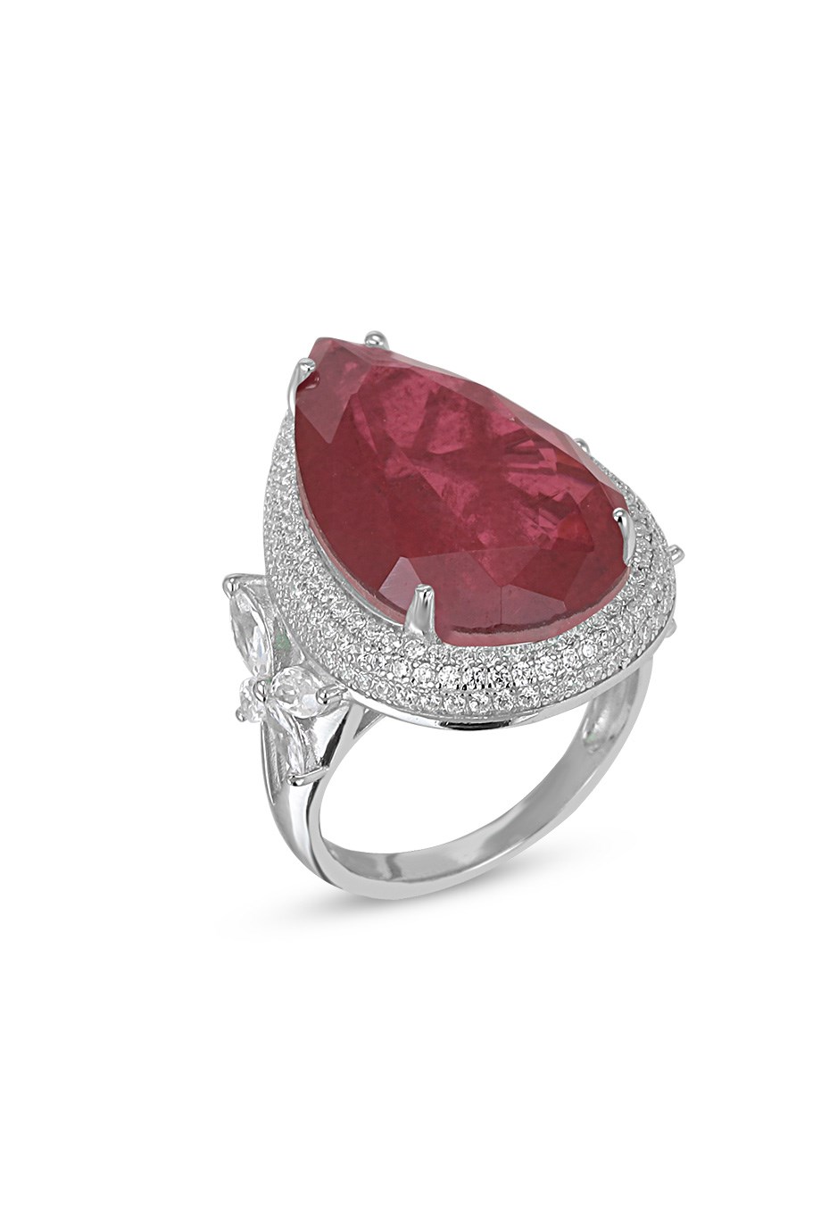PARAIBA TOURMALİN KIRMIZI TAŞLI YÜZÜK