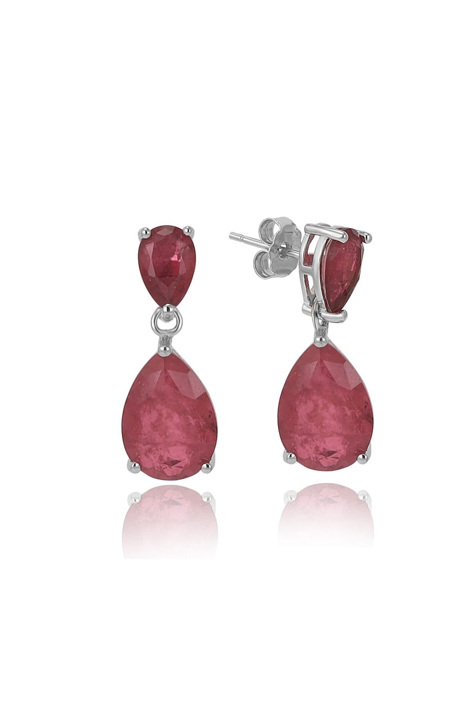 PARAIBA TOURMALİN KIRMIZITAŞLI KÜPE