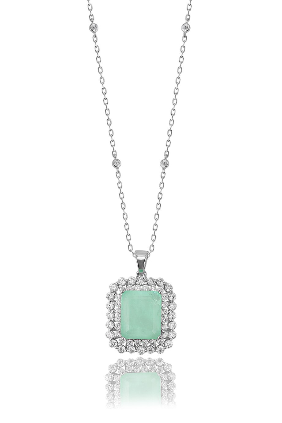 PARAIBA TOURMALİN YEŞİL TAŞLI KOLYE