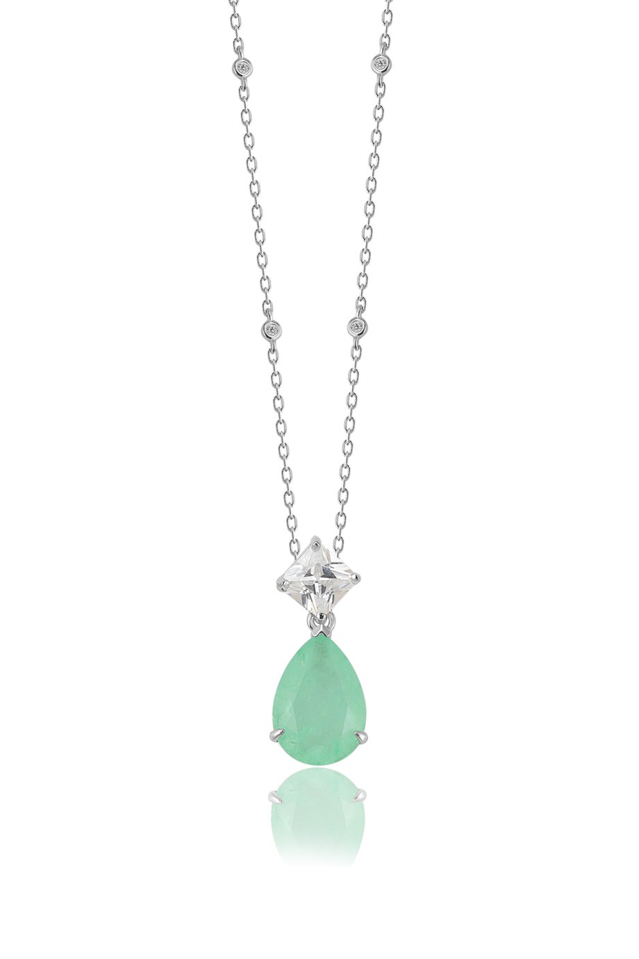 PARAIBA TOURMALİN YEŞİL TAŞLI KOLYE