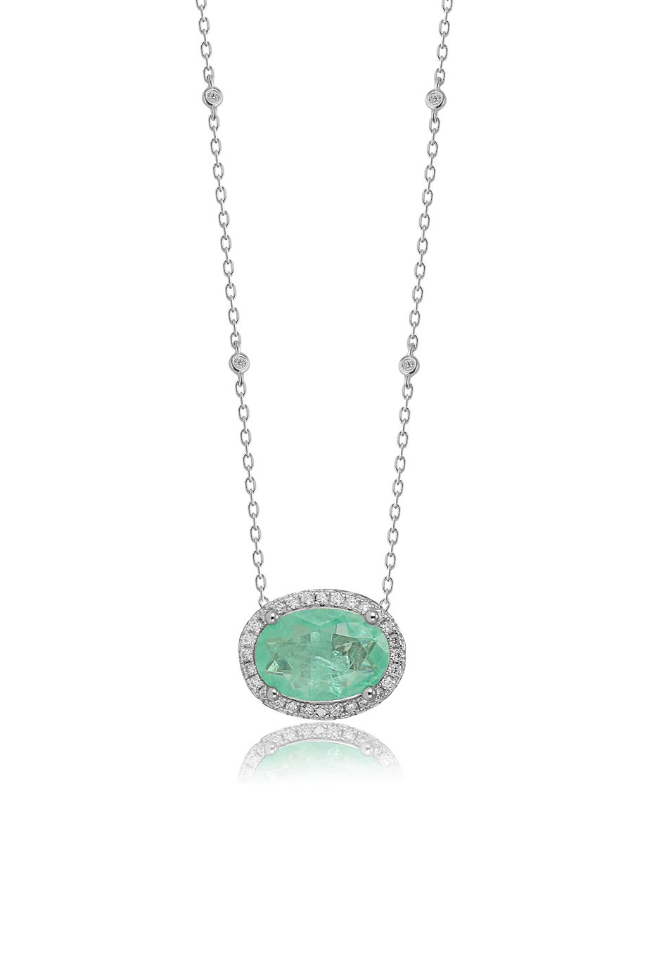 PARAIBA TOURMALİN YEŞİL TAŞLI KOLYE