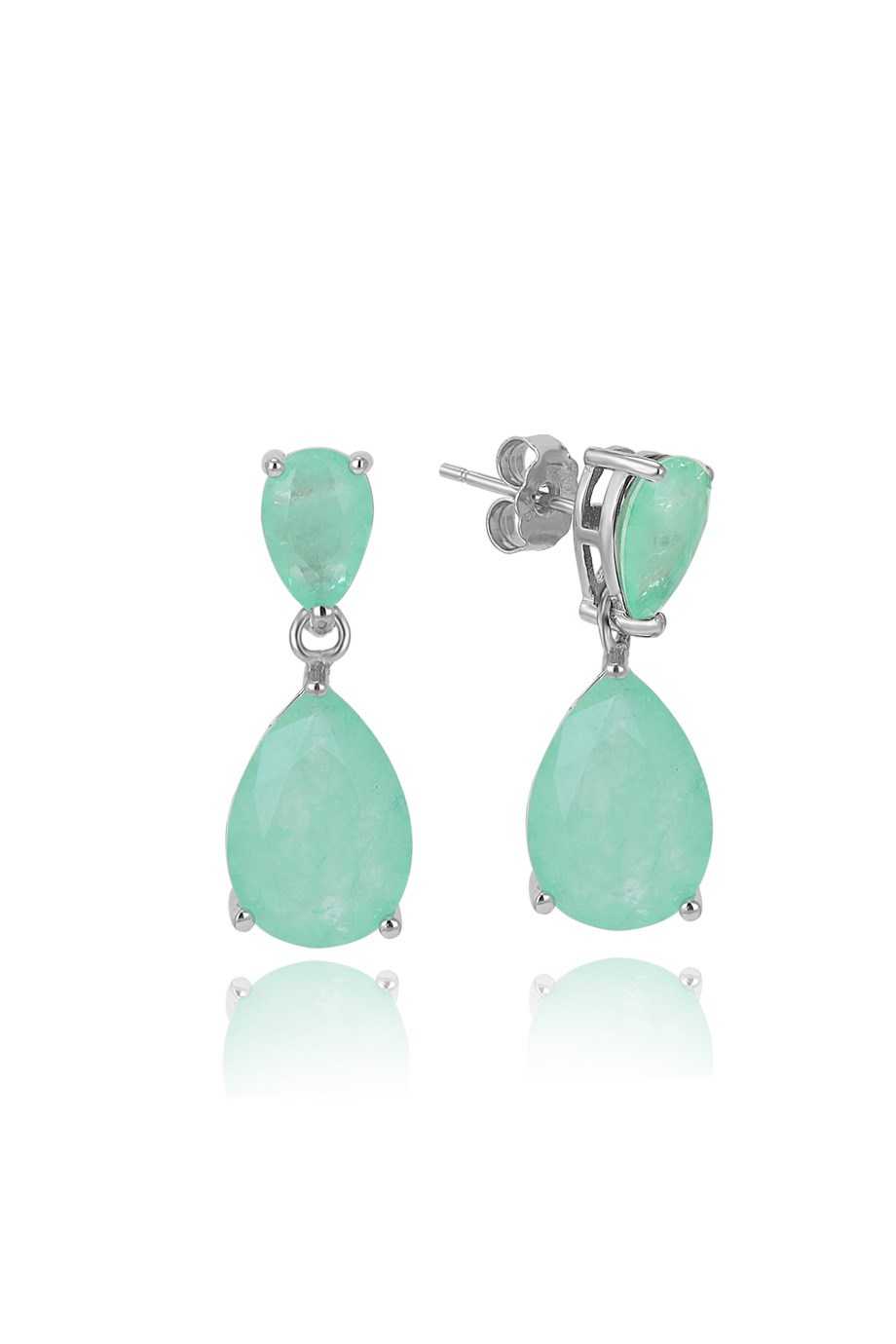 PARAIBA TOURMALİN YEŞİL TAŞLI KÜPE