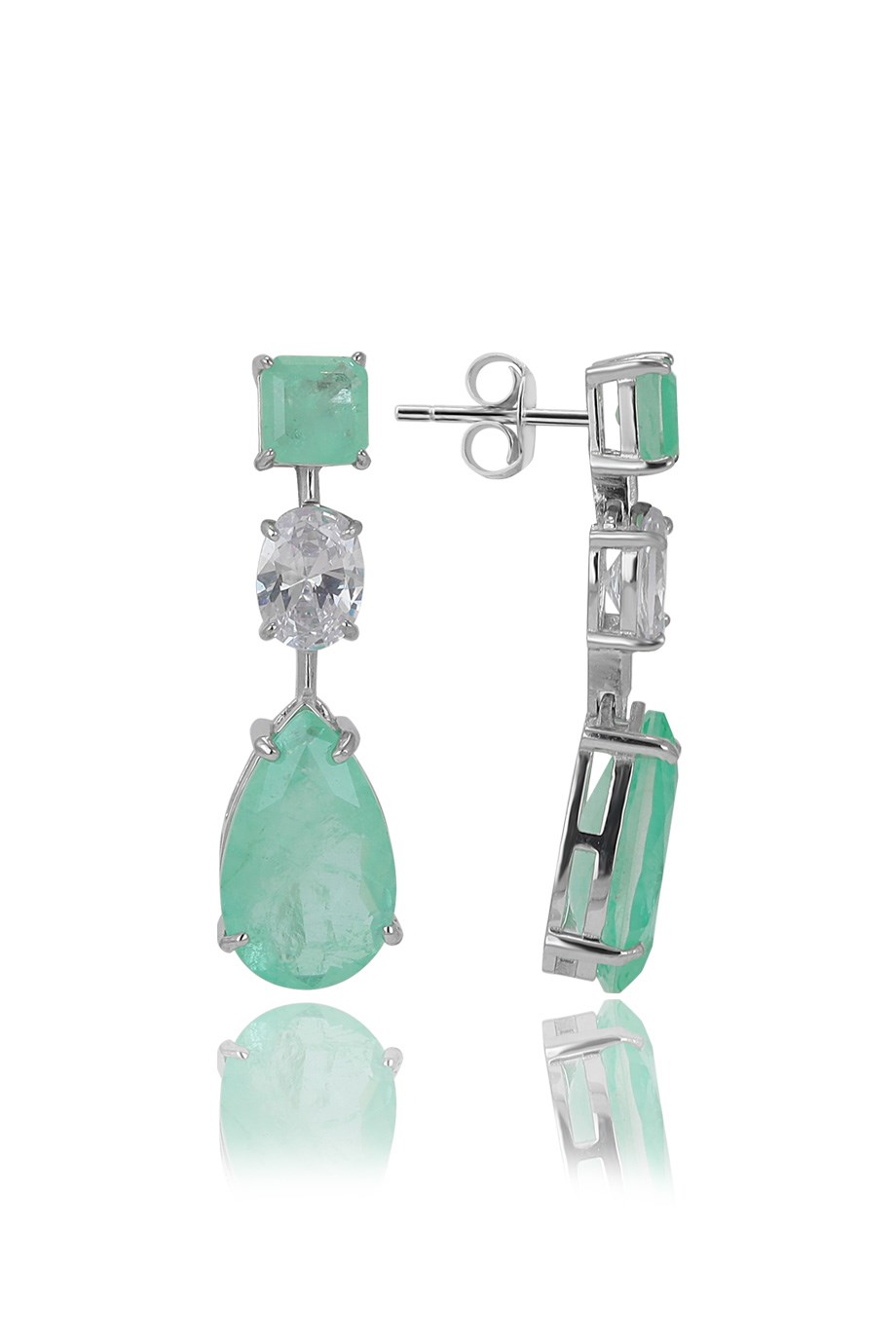 PARAIBA TOURMALİN YEŞİL TAŞLI KÜPE