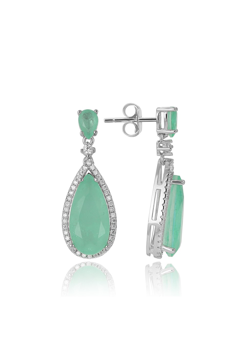 PARAIBA TOURMALİN YEŞİL TAŞLI KÜPE