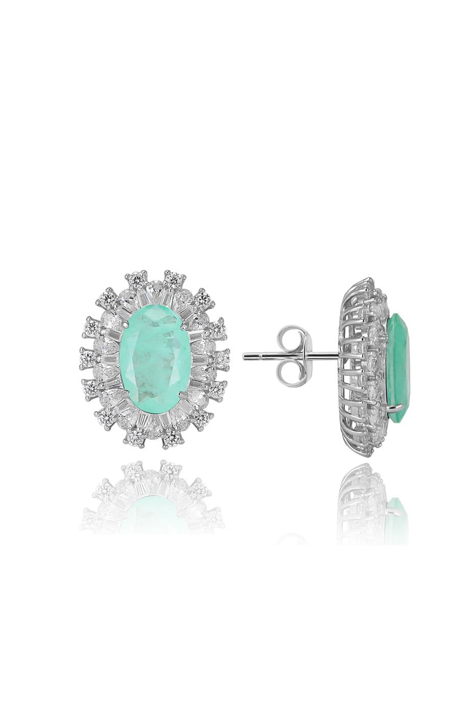 PARAIBA TOURMALİN YEŞİL TAŞLI KÜPE