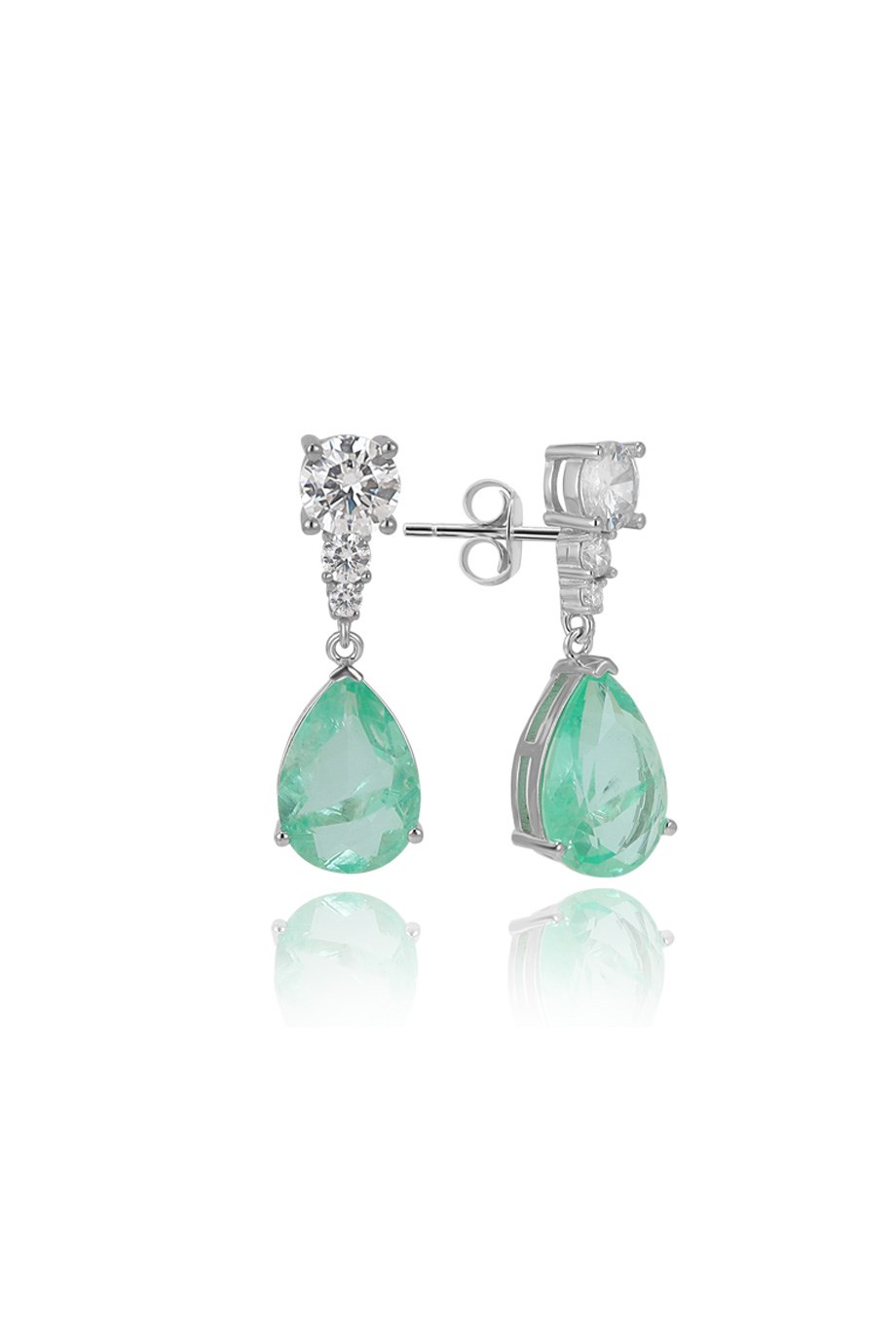 PARAIBA TOURMALİN YEŞİL TAŞLI KÜPE
