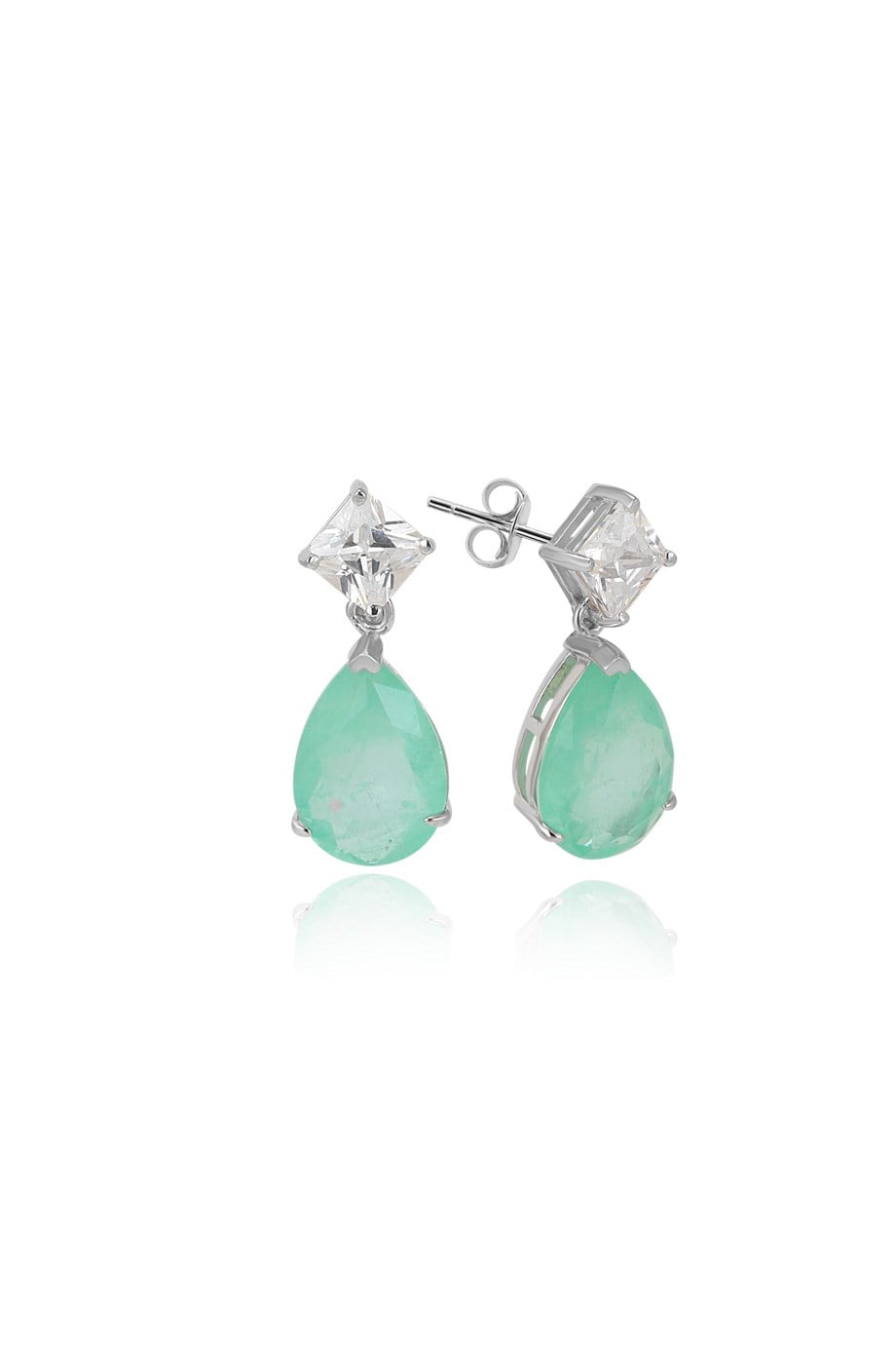 PARAIBA TOURMALİN YEŞİL TAŞLI KÜPE
