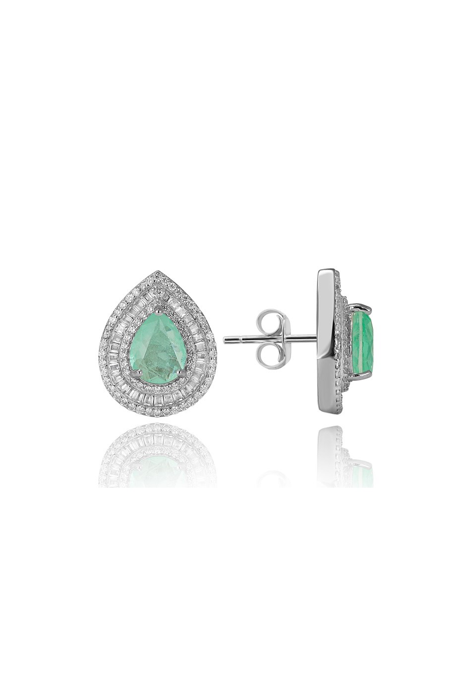 PARAIBA TOURMALİN YEŞİL TAŞLI KÜPE