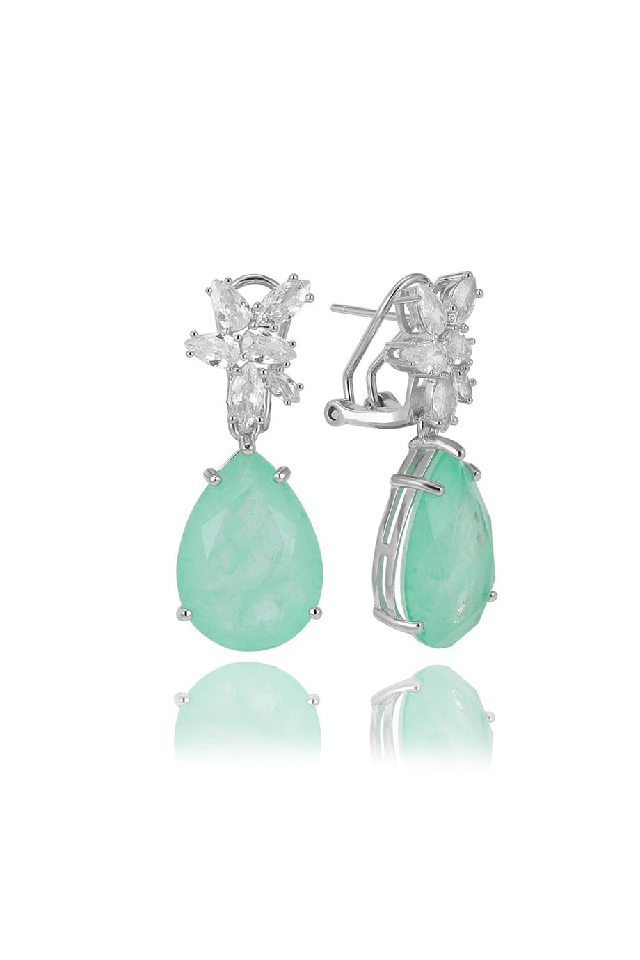 PARAIBA TOURMALİN YEŞİL TAŞLI KÜPE